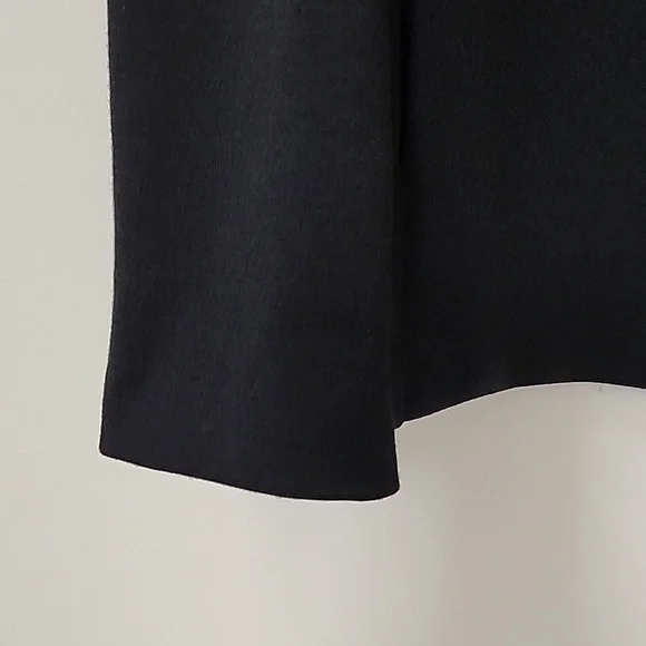 Eileen Fisher preppy Black Drape Open Blazer Office Siren size Small - Picture 9 of 17